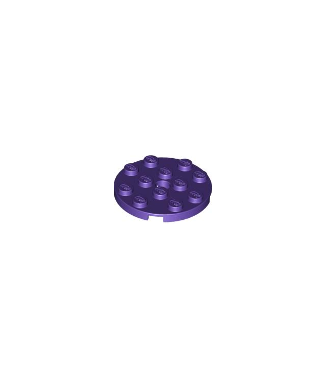 LEGO - Plaat, rond 4 x 4 met gat - Dark Purple | N