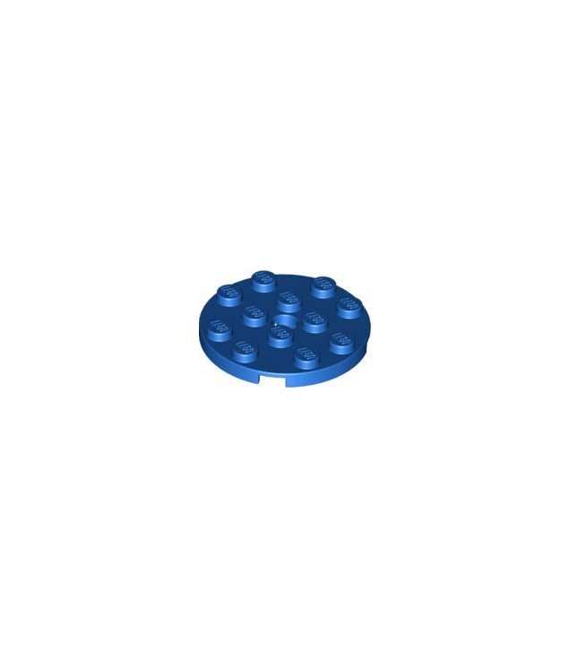 LEGO - Plaat, rond 4 x 4 met gat - Blue | N