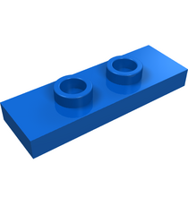 LEGO - Plaat, gemodificeerd 1 x 3 met 2 noppen (dubbele jumper) - Blue | N - Thumbnail