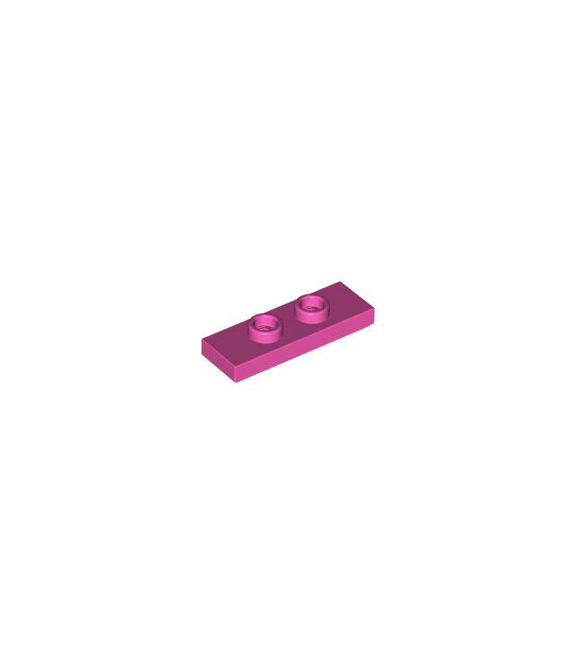 LEGO - Plaat, gemodificeerd 1 x 3 met 2 noppen (dubbele jumper) - Dark Pink | N