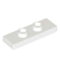 LEGO - Plaat, gemodificeerd 1 x 3 met 2 noppen (dubbele jumper) - White | N - Thumbnail