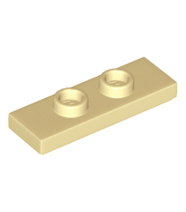 LEGO - Plaat, gemodificeerd 1 x 3 met 2 noppen (dubbele jumper) - Tan | N - Thumbnail