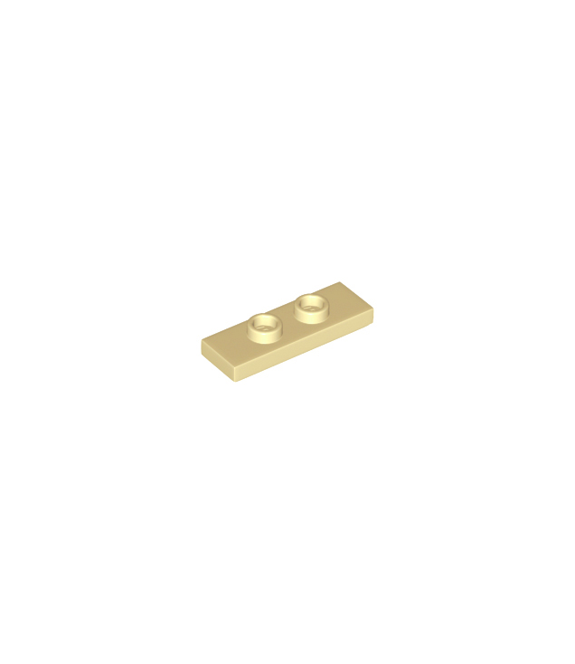 LEGO - Plaat, gemodificeerd 1 x 3 met 2 noppen (dubbele jumper) - Tan | N