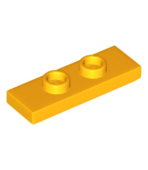 LEGO - Plaat, gemodificeerd 1 x 3 met 2 noppen (dubbele jumper) - Bright Light Orange | N - Thumbnail