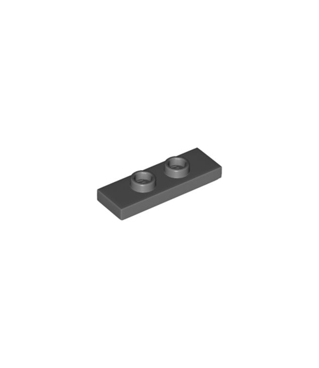 LEGO - Plaat, gemodificeerd 1 x 3 met 2 noppen (dubbele jumper) - Dark Bluish Gray | N
