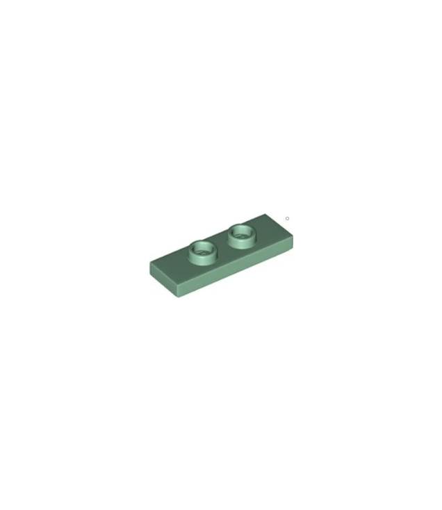 LEGO - Plaat, gemodificeerd 1 x 3 met 2 noppen (dubbele jumper) - Sand Green | N