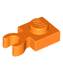 LEGO - Plaat, gemodificeerd 1 x 1 met open O-clip dik (verticale greep) - Orange | N - Thumbnail
