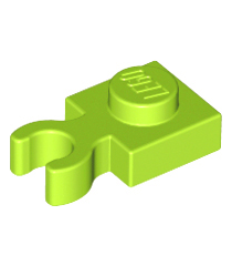 LEGO - Plaat, gemodificeerd 1 x 1 met open O-clip dik (verticale greep) - Lime | N - Thumbnail