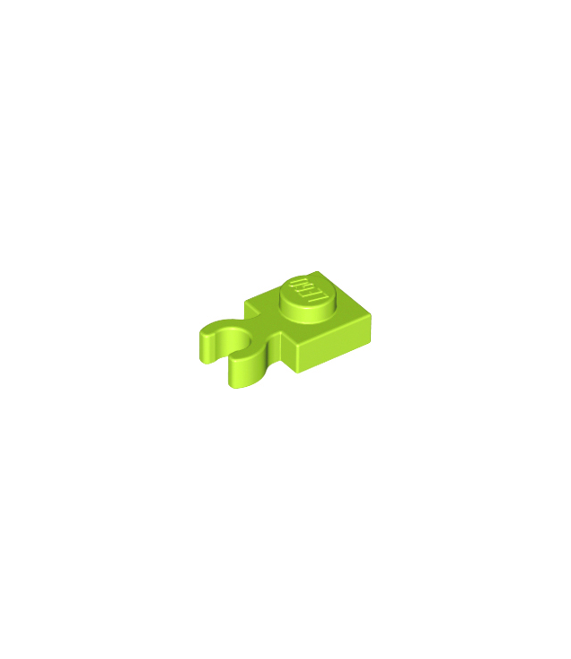LEGO - Plaat, gemodificeerd 1 x 1 met open O-clip dik (verticale greep) - Lime | N
