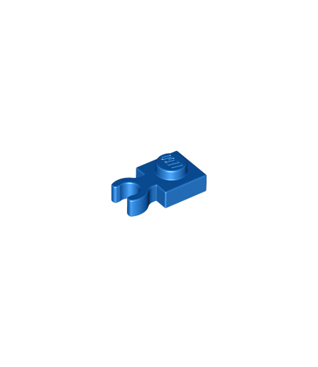 LEGO - Plaat, gemodificeerd 1 x 1 met open O-clip dik (verticale greep) - Blue | N