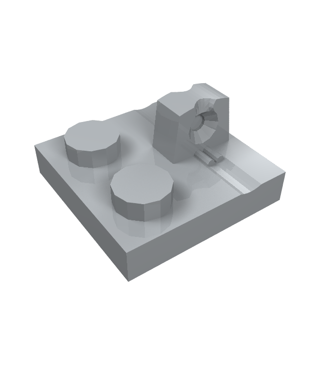 LEGO - Scharnierplaat 2 x 2 vergrendelend met 1 vinger bovenop - Light Bluish Gray | N