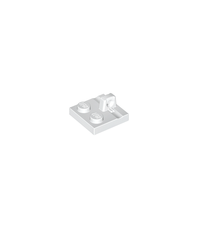 LEGO - Scharnierplaat 2 x 2 vergrendelend met 1 vinger bovenop - White | N