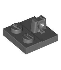 LEGO - Scharnierplaat 2 x 2 vergrendelend met 1 vinger bovenop - Dark Bluish Gray | N - Thumbnail