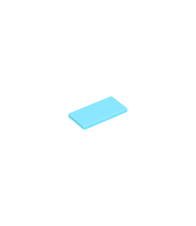 LEGO - Tegel 2 x 4 - Medium Azure | N