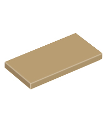 LEGO - Tegel 2 x 4 - Dark Tan | N - Thumbnail