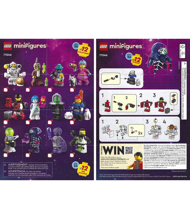 LEGO - Minifiguur, Serie 26 (volledige willekeurige set van 1 minifiguur)-Instructieboek - | N