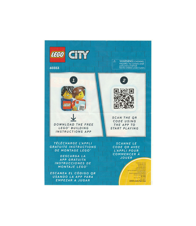 LEGO - Flyer 2022 set 60353 insert – bouwapp-link en instructies – Noord-Amerikaanse versie - | N