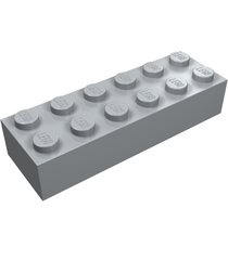 LEGO - Steen 2 x 6 - Light Bluish Gray | N - Thumbnail