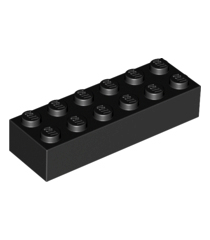 LEGO - Steen 2 x 6 - Black | N - Thumbnail