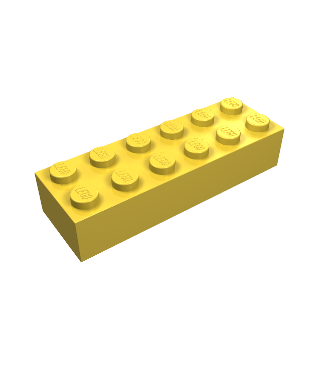 LEGO - Steen 2 x 6 - Yellow | N