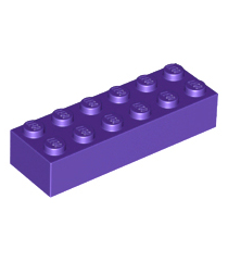LEGO - Steen 2 x 6 - Dark Purple | N - Thumbnail