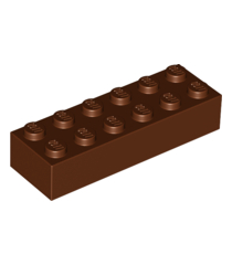 LEGO - Steen 2 x 6 - Reddish Brown | N - Thumbnail