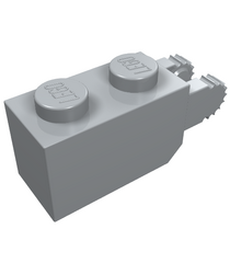 LEGO - Scharniersteen 1 x 2 vergrendelend met 2 vingers verticaal uiteinde, 9 tanden - Light Bluish Gray | N - Thumbnail