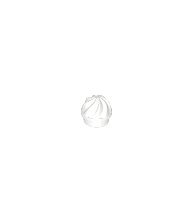 LEGO - Plaat, rond 1 x 1 met verticale wervel / draai - White | N