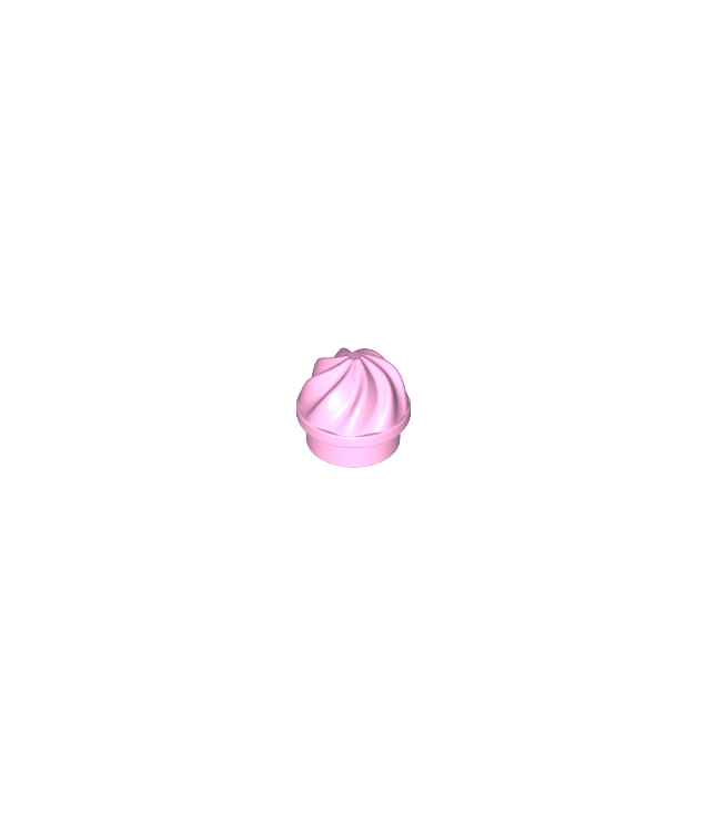 LEGO - Plaat, rond 1 x 1 met verticale wervel / draai - Bright Pink | N