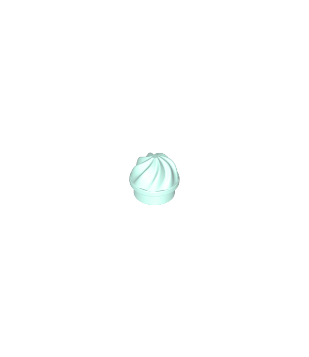 LEGO - Plaat, rond 1 x 1 met verticale wervel / draai - Light Aqua | N