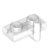LEGO - Plaat, gemodificeerd 1 x 2 met staafarm omhoog (horizontale arm 5mm) - Trans-Clear | N - Thumbnail
