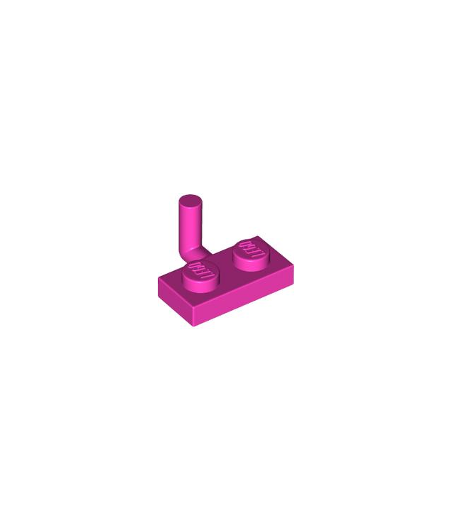 LEGO - Plaat, gemodificeerd 1 x 2 met staafarm omhoog (horizontale arm 5mm) - Dark Pink | N