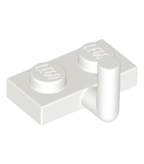 LEGO - Plaat, gemodificeerd 1 x 2 met staafarm omhoog (horizontale arm 5mm) - White | N - Thumbnail
