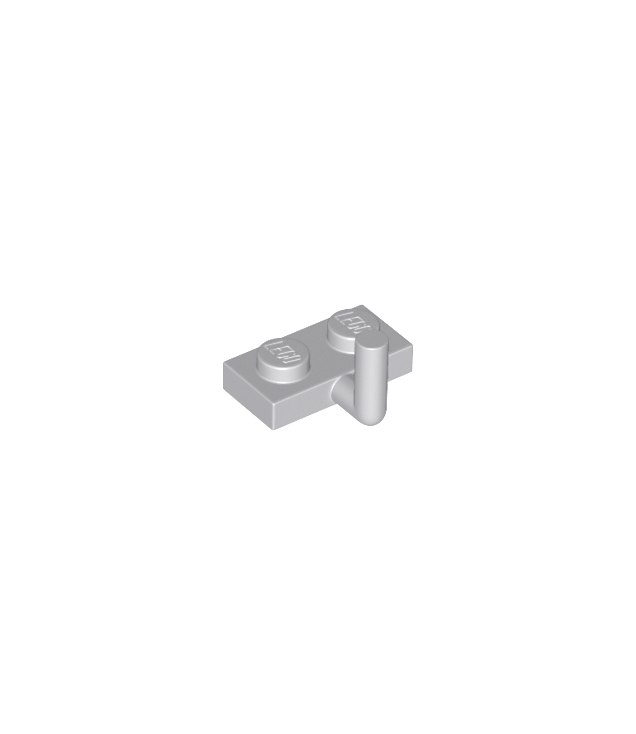 LEGO - Plaat, gemodificeerd 1 x 2 met staafarm omhoog (horizontale arm 5mm) - Light Bluish Gray | N