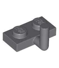 LEGO - Plaat, gemodificeerd 1 x 2 met staafarm omhoog (horizontale arm 5mm) - Dark Bluish Gray | N - Thumbnail