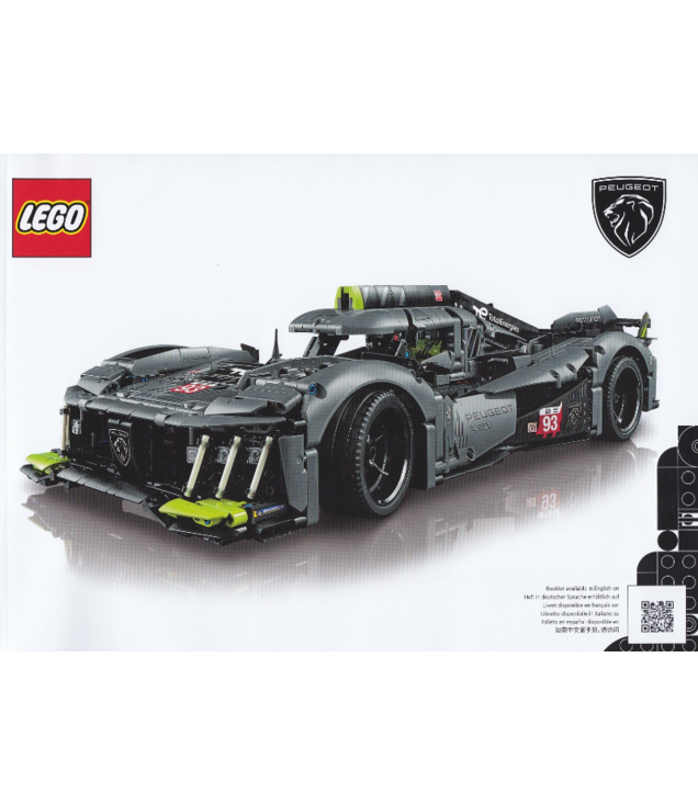 LEGO - Peugeot 9X8 24H Le Mans hybride hypercar-Instructieboek - | N