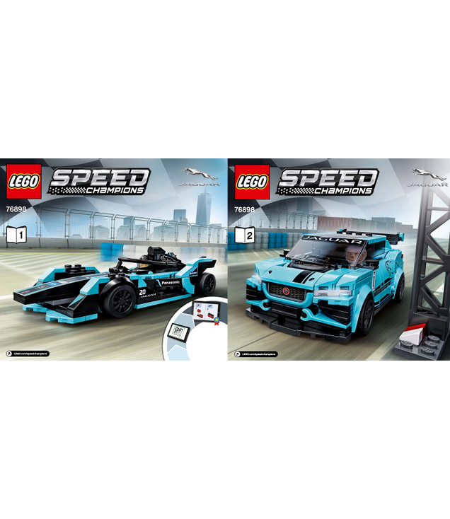 LEGO - Formula E Panasonic Jaguar Racing GEN2-auto & Jaguar I-PACE eTROPHY-Instructieboek - | N
