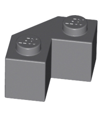 LEGO - Steen, gemodificeerd facet 2 x 2 - Dark Bluish Gray | N - Thumbnail