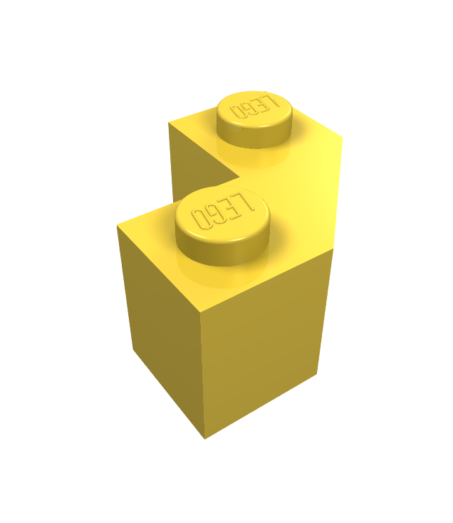 LEGO - Steen, gemodificeerd facet 2 x 2 - Yellow | N