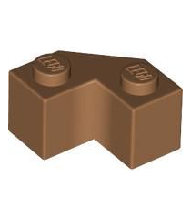 LEGO - Steen, gemodificeerd facet 2 x 2 - Medium Nougat | N - Thumbnail