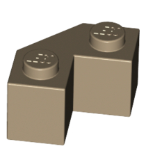 LEGO - Steen, gemodificeerd facet 2 x 2 - Dark Tan | N - Thumbnail