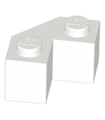 LEGO - Steen, gemodificeerd facet 2 x 2 - White | N - Thumbnail