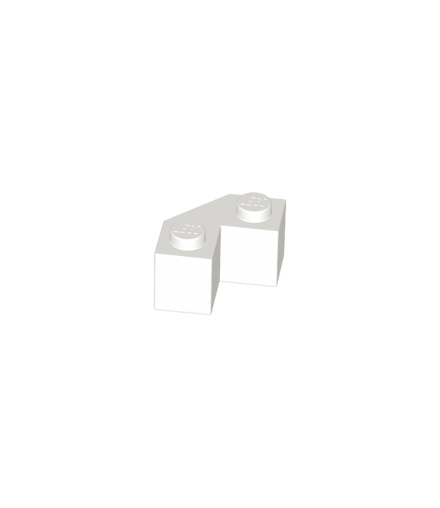 LEGO - Steen, gemodificeerd facet 2 x 2 - White | N