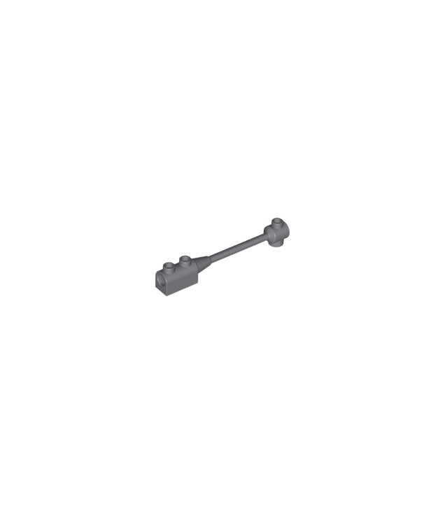 LEGO - Staaf 1 x 8 met steen 1 x 2 gebogen uiteinde (as-houder in kleine kant) - Dark Bluish Gray | N