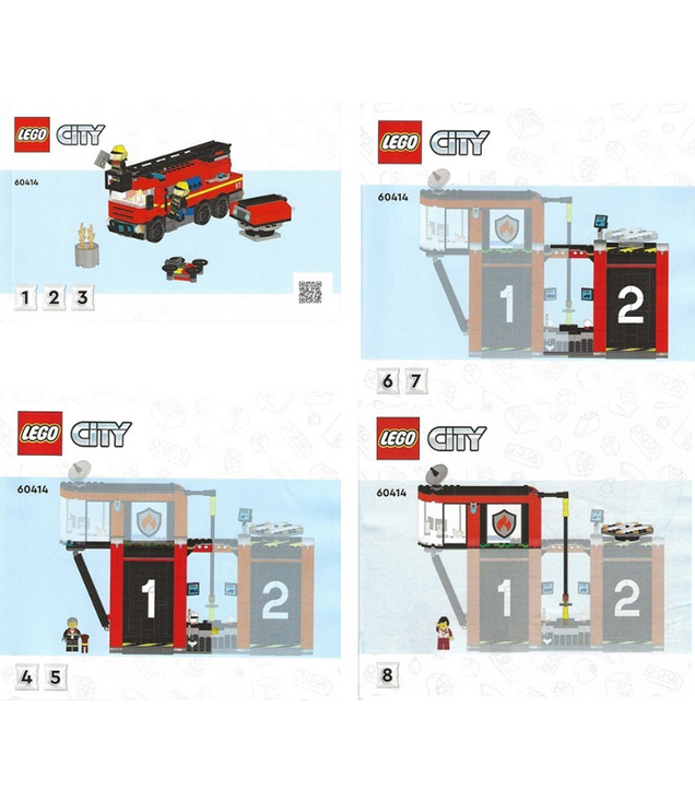 LEGO - Brandweerkazerne met brandweerwagen-Instructieboek - | N
