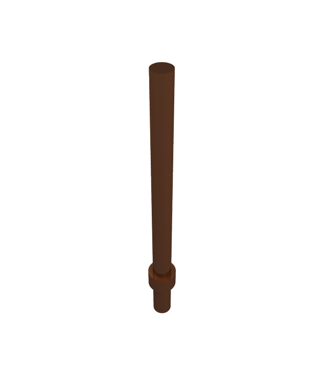 LEGO - Staaf 6L met stopring - Reddish Brown | N