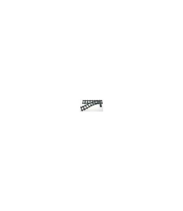 LEGO - Treinrails kunststof (RC-treinen) wissel links - Dark Bluish Gray | N