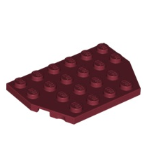 LEGO - Wig, plaat 4 x 6 met afgesneden hoeken - Dark Red | N - Thumbnail