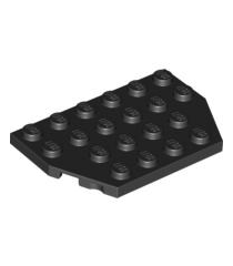 LEGO - Wig, plaat 4 x 6 met afgesneden hoeken - Black | N - Thumbnail