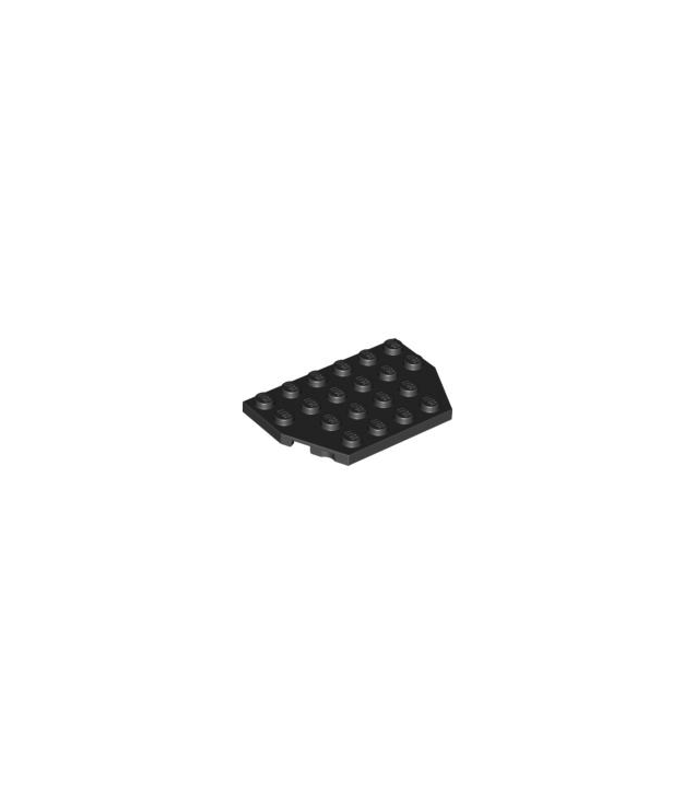 LEGO - Wig, plaat 4 x 6 met afgesneden hoeken - Black | N